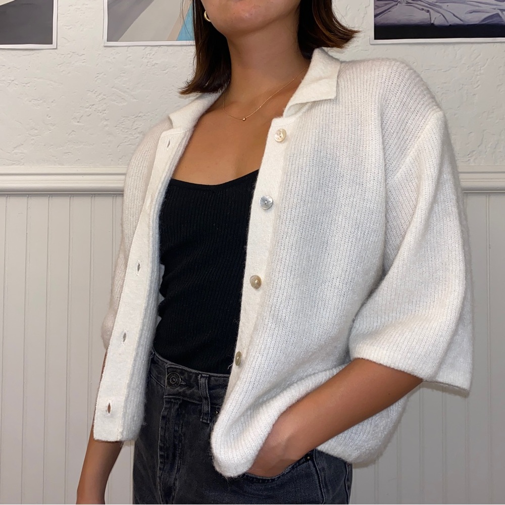 & other stories white sweater